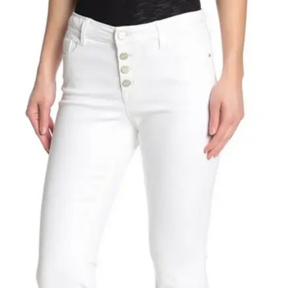 SANCTUARY CONNECTOR KICK DROP WHITE DENIM